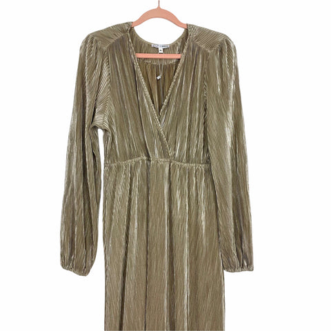Baltic Born Gold Pleated Surplice Maxi Dress NWT- Size XL The Saved Collection Baltic Born Gold Pleated Surplice Maxi Dress NWT- Size XL The Saved Collection