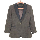 Dolce & Gabbana Brown/Charcoal Wool with Silk Lining Blazer- Size 42 (fits like XS)
