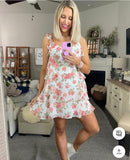 Sugar + L!ps White Floral Print Dress- Size L