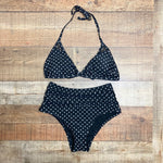 Shade & Shore x Target Black/White Polka Dots Mesh Padded Triangle Bikini Top- Size M (sold out online, we have matching bottoms)