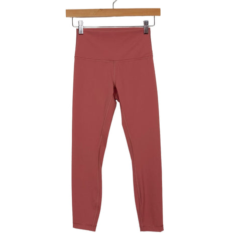 Lululemon Blush High Waisted Leggings- Size 4 (Inseam 24.5")