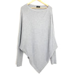 Vici Grey Ribbed Dolman Sweater with Cinched Waist- Size S