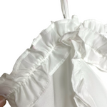 Forever 21 White Ruffle Spaghetti Strap Top- Size S (see notes)