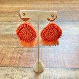 No Brand Coral Beaded Earrings