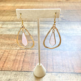 Kinsley Armelle Gold Pink Quarts Drop Earrings