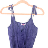 Buddy Love Purple Snakeskin Print Surplice Front Tie Strap Bodysuit NWT- Size XS