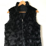 Jockey Black Reversible Faux Fur Vest- Size S