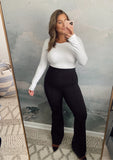 SPANX White Long Sleeve Scoop Neck Thong Bodysuit NWT- Size L (sold out online)