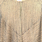Parker Tan Silk Full Beaded Jacket- Size XS
