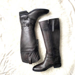 Vince Camuto Black Buckle Wide Calf Knee High Boots- Size 9 (see notes)