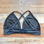 The Cheeky Bikini Black Plunging Bikini Top- Size XXL