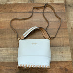 Jessica Simpson White Bucket Crossbody Handbag