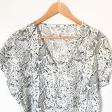 Find. Snakeskin Print V Neck Top- Size XS