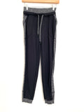 Lululemon Black Jogger Pants with Side Stripe- Size 2 (Inseam 29”)