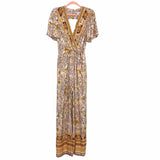 Band of Gypsies Blush Gold Floral Jumpsuit NWT- Size M