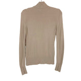 H&M Beige Ribbed at Neck, Cuffs, and Hem Turtleneck Sweater- Size S
