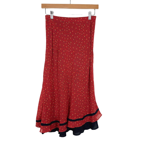 Seaver Floral with Polka Dot Hem Skirt- Size 1 (fits like S)