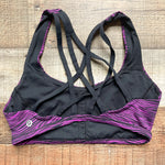 Lululemon Magenta/Black Printed Padded Sports Bra- Size ~4 (see notes)