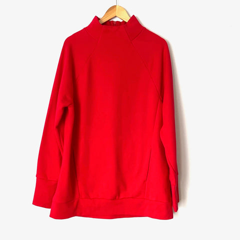 Fabletics Red Pullover with Back Zipper- Size L