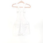 Just USA White Denim Side Button Short Overalls- Size XS (See Notes)