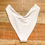 LPA White Ribbed Bikini Bottoms NWT- Size L (sold out online, we have matching top)
