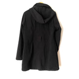 Liz Claiborne Black Long Waterproof Hooded Coat- Size L (see note)