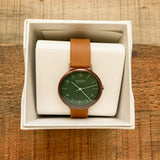 Skagen Aaren Naturals Green Brown Watch NWT (needs battery)