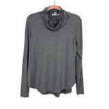 Grace & Lace Grey Heathered Built In Mask Top- Size S