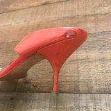 Foot Petals Orange Slip On Heels- Size 39 (See Notes)