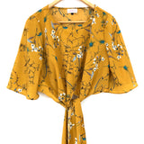 Alythea Floral Tie Front Crop Top- Size S