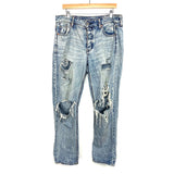 American Eagle Tom Girl Distressed Jeans- Size 14 (Inseam 27")