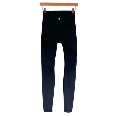 Lululemon Black/Gray Ombre High Waisted Leggings- Size (Inseam