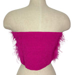 Nasty Gal Hot Pink Feather Bandeau Top NWT- Size 14 (see notes)