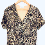 Pink Lily Conquer the Night Animal Print Button Front Dress NWT- Size S