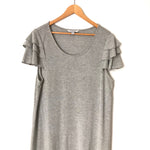 Concepts Grey Tiered Ruffle Sleeve Dress- Size XL
