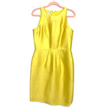 Oscar de la Renta Yellow Silk Lined & Cotton Dress- Size XL (see notes)
