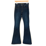 Express Bell Flare High Rise Dark Wash- Size 4R