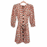 Alexia Admor Orange Floral Button Up Belted Dress NWT- Size 2