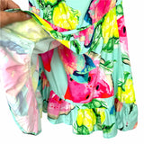 No Brand Watermelon Print Elastic Waist Faux Wrap Dress- Size ~S (see notes)