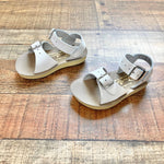 Sun-San White Leather Surfer Sandals- Size 5