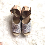Marc Fisher Espadrille Peep Toe Wedge- Size 7.5