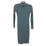 My Glo-Story Collection Blue Spruce Ribbed Turtleneck Sweater Dress- Size S/M