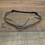 No Brand Metallic Silver Braided Headband