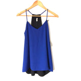 Express Blue and Black Reversible Racerback Tank NWT- Size S
