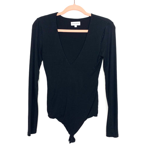 Privacy Please Black Long Sleeve Bodysuit- Size S