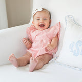 Harbour Red and White Striped Ruffle Romper- Size 3-6M