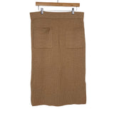 Madewell Tan Patch Pocket 100% Merino Wool Sweater Skirt- Size L (Sold Out Online!)