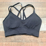 Adidas Black Strappy Back Padded Sports Bra- Size S