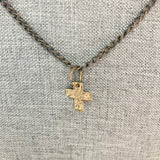 Jennifer Montana Short Wide Cross Pendant Necklace