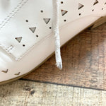 JustFab White Perforated Shoes- Size 7 (see notes)